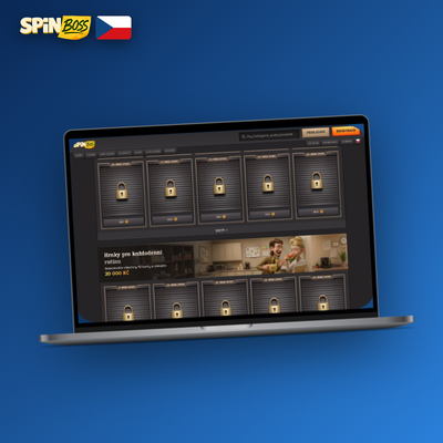 Ikona desktopového klienta Spinboss Kasino Kasino pro Windows a macOS na tmavém pozadí