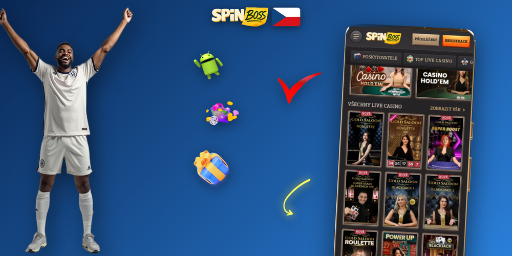Vyplněný promo kód SPINMAX ve formuláři Spinboss Kasino Kasina s potvrzením připsaného bonusu